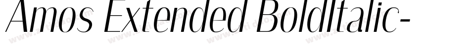 Amos Extended BoldItalic字体转换